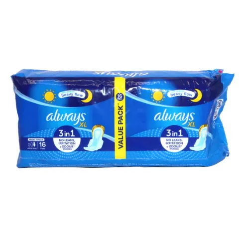 always pad maxi thick sanitary pads extra long value pack 16 pc - Product Image